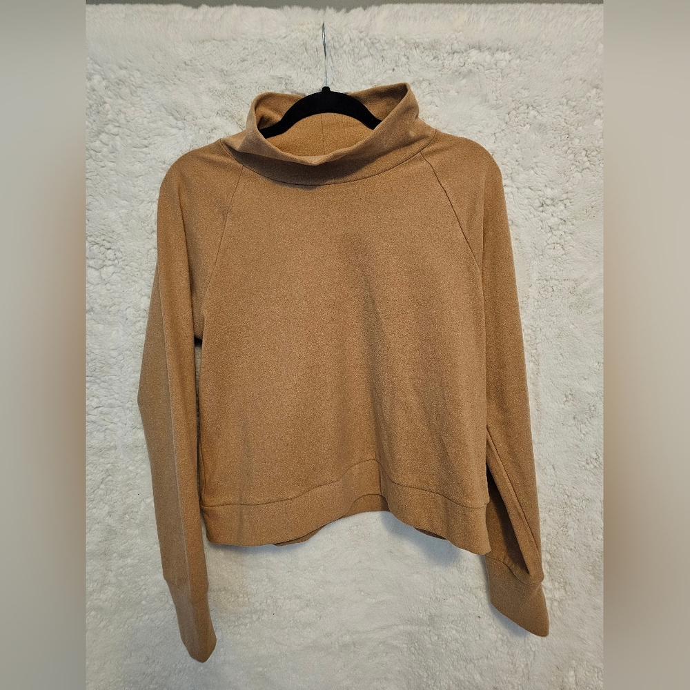 Kyodan Tan Cowl Neck Sweater with Raglan Sleeves